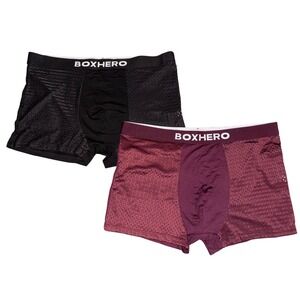 NEW Boxhero Boxer Briefs 2 Pack Black Burgundy Bamboo Stretch Underwear Size 3XL